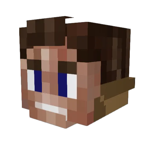 TimeDelayed Minecraft avatar head, 3D render