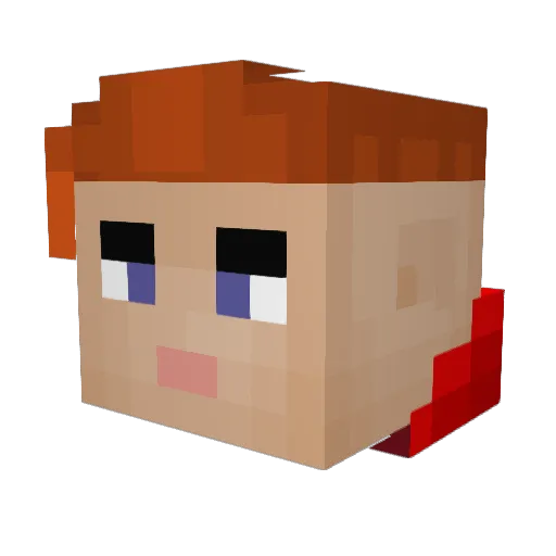 TimeEel Minecraft avatar head, 3D render