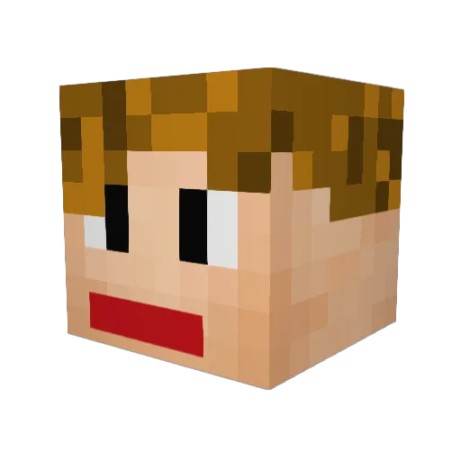 TimeForPlanB Minecraft avatar head, 3D render