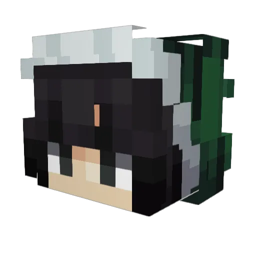 TimeForSteve Minecraft avatar head, 3D render