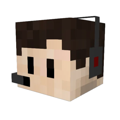 TimeID Minecraft avatar head, 3D render