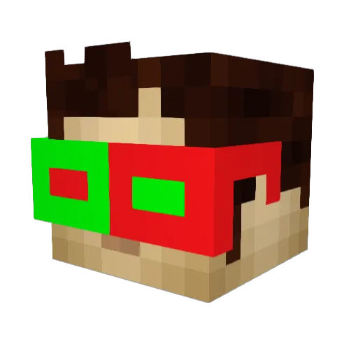 TimeLordTardis42 Minecraft avatar head, 3D render
