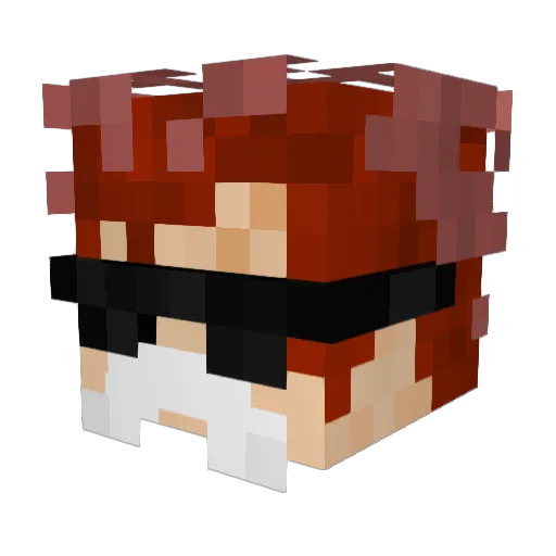 TimeOfKaos Minecraft avatar head, 3D render