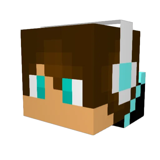 TimeSlayers Minecraft avatar head, 3D render