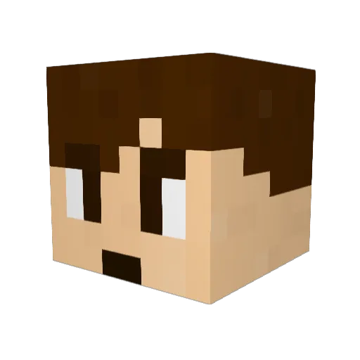 TimeSoldier Minecraft avatar head, 3D render