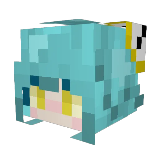 TimeSpace_ZONE Minecraft avatar head, 3D render