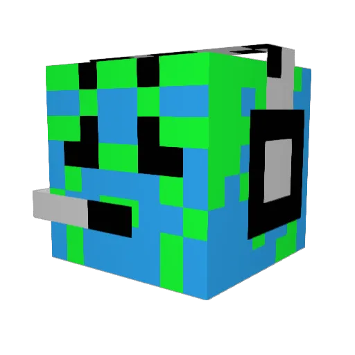 TimeSpiritXD Minecraft avatar head, 3D render