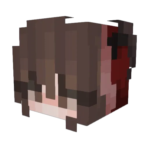 TimeToLove Minecraft avatar head, 3D render