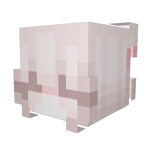 Time_Luminous Minecraft avatar head, 3D render