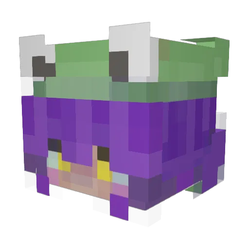 Time_uwu Minecraft avatar head, 3D render