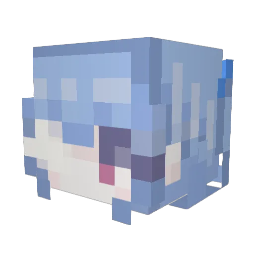 Timed0728 Minecraft avatar head, 3D render
