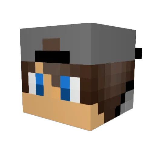 Timeee2000 Minecraft avatar head, 3D render