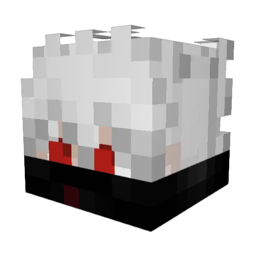 Timeflame Minecraft avatar head, 3D render
