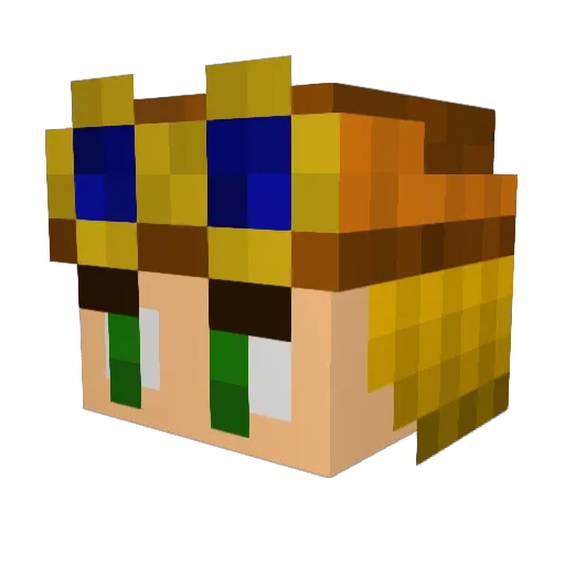 Timekeeper126 Minecraft avatar head, 3D render