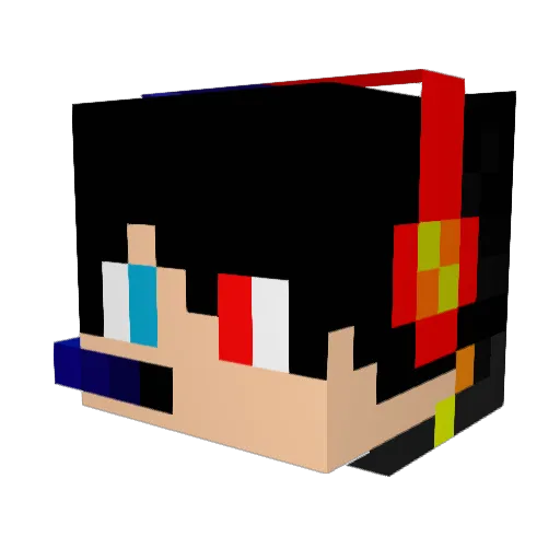 Timeless0725 Minecraft avatar head, 3D render