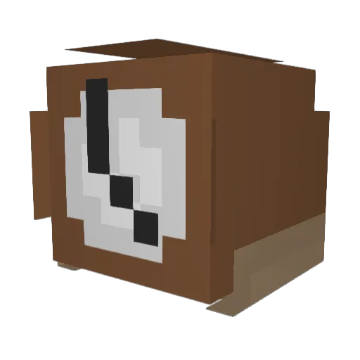 Timelessness Minecraft avatar head, 3D render