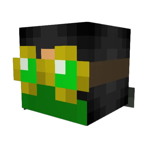 Timeline_Man Minecraft avatar head, 3D render