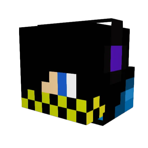 Timeout_14 Minecraft avatar head, 3D render