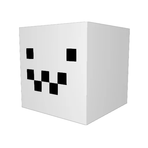 Timepipipi Minecraft avatar head, 3D render