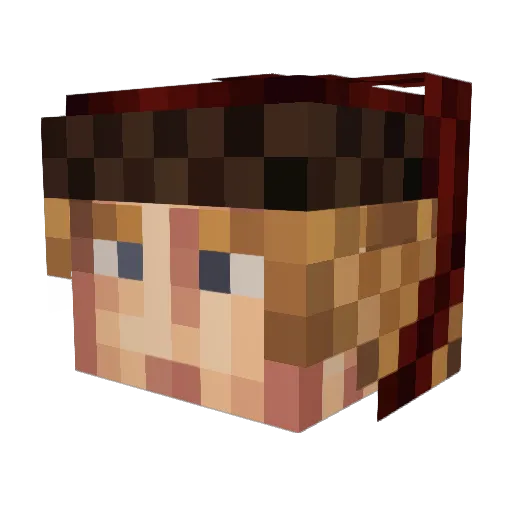 Timer2k Minecraft avatar head, 3D render