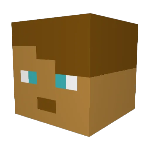 TimerBoom Minecraft avatar head, 3D render