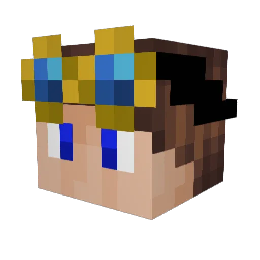 Timeskipper_ Minecraft avatar head, 3D render