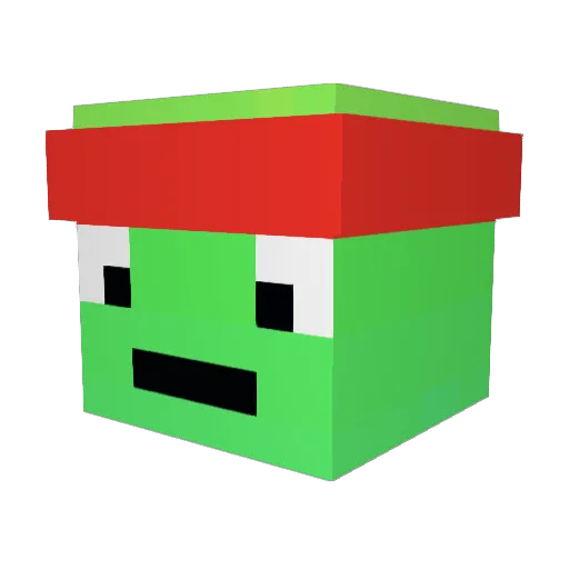 Timespace44 Minecraft avatar head, 3D render