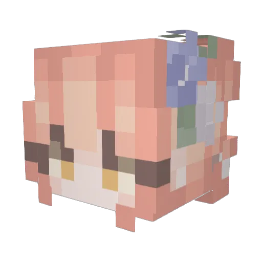 Timethie_ Minecraft avatar head, 3D render