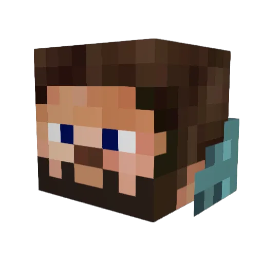 Timeus19 Minecraft avatar head, 3D render