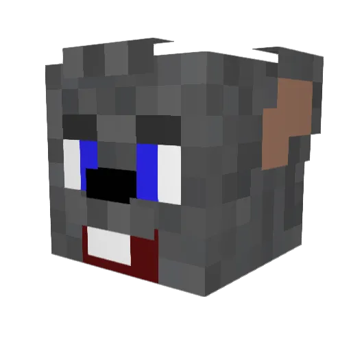 Timibu Minecraft avatar head, 3D render