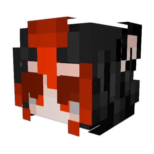 TimidOnyx Minecraft avatar head, 3D render