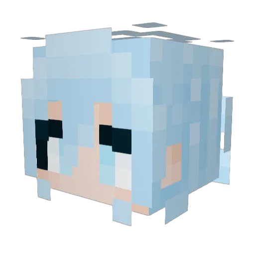 Timidplague Minecraft avatar head, 3D render
