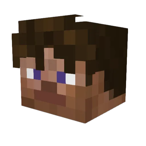 Timim0ns Minecraft avatar head, 3D render