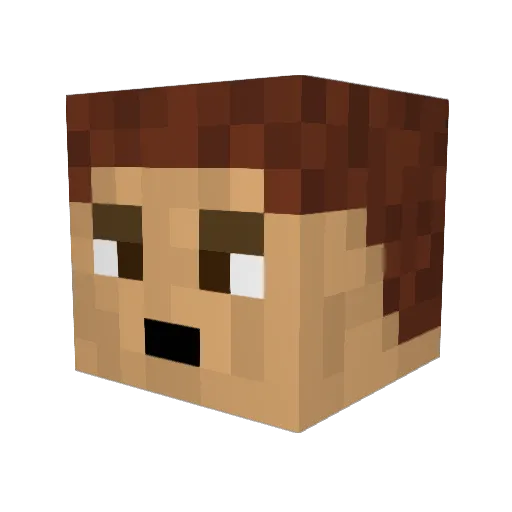 Timin8ore Minecraft avatar head, 3D render