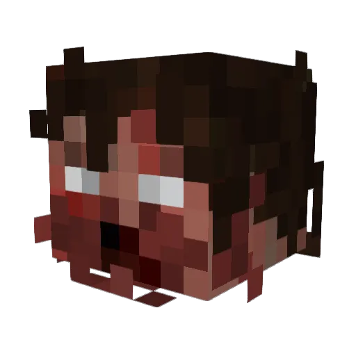 Timinee Minecraft avatar head, 3D render