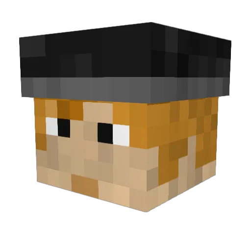 Timisha Minecraft avatar head, 3D render