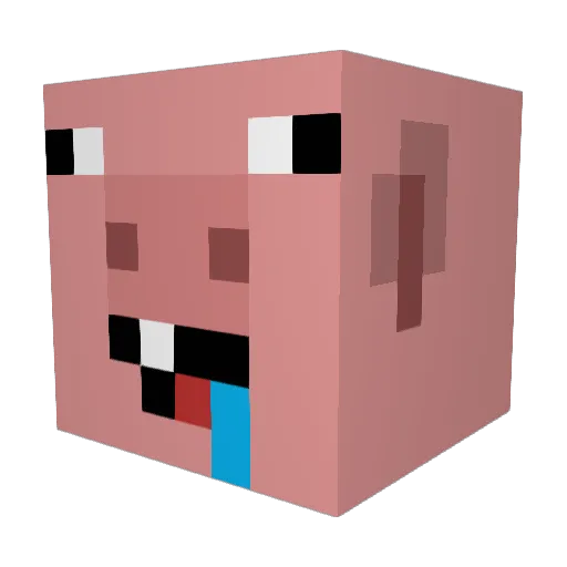 TimmGG Minecraft avatar head, 3D render
