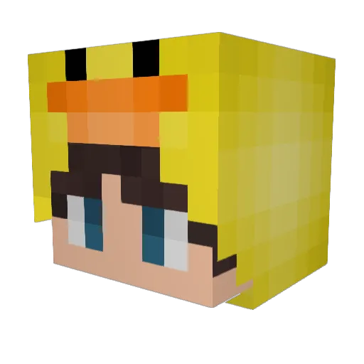 Timmehss Minecraft avatar head, 3D render