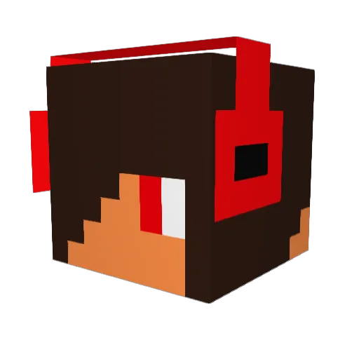 TimmetjeXD Minecraft avatar head, 3D render