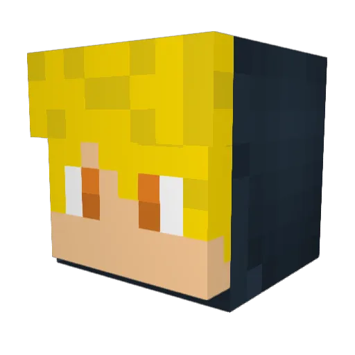 TimmiHD Minecraft avatar head, 3D render