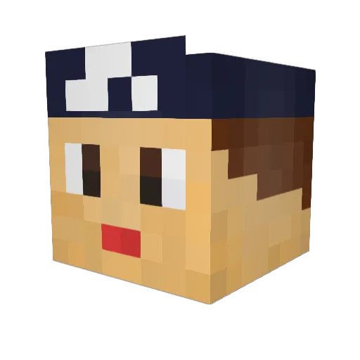 Timmietik Minecraft avatar head, 3D render
