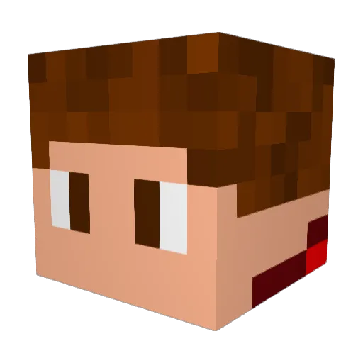 TimmsMinecraft Minecraft avatar head, 3D render