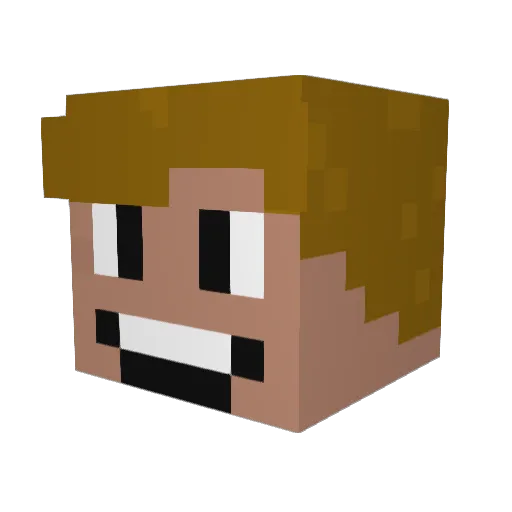 Timmurs Minecraft avatar head, 3D render