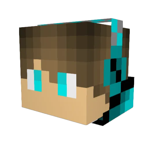 TimmyNek5 Minecraft avatar head, 3D render