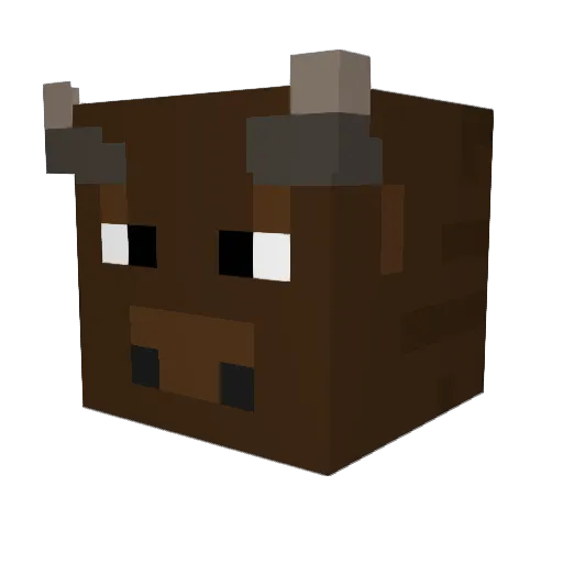TimmyTheBison Minecraft avatar head, 3D render