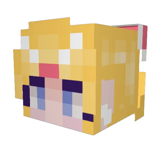 TimmyTwoTaps Minecraft avatar head, 3D render