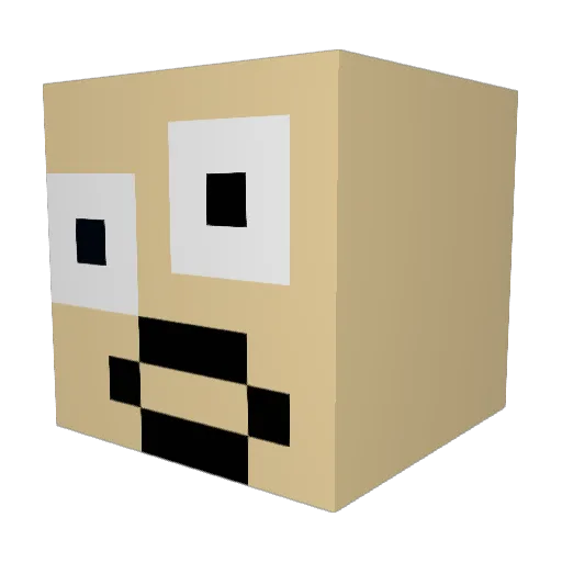 Timmynuget Minecraft avatar head, 3D render
