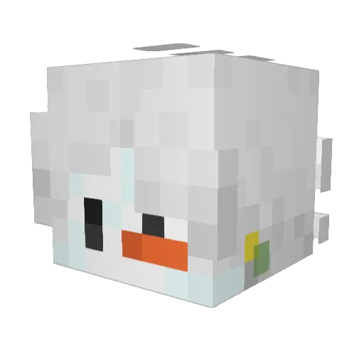 Timnas Minecraft avatar head, 3D render