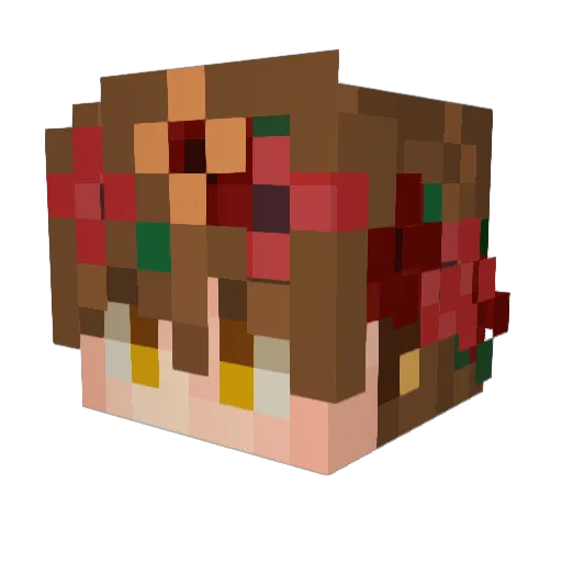 TimoChibana Minecraft avatar head, 3D render