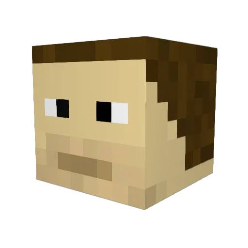 Timodactyl Minecraft avatar head, 3D render